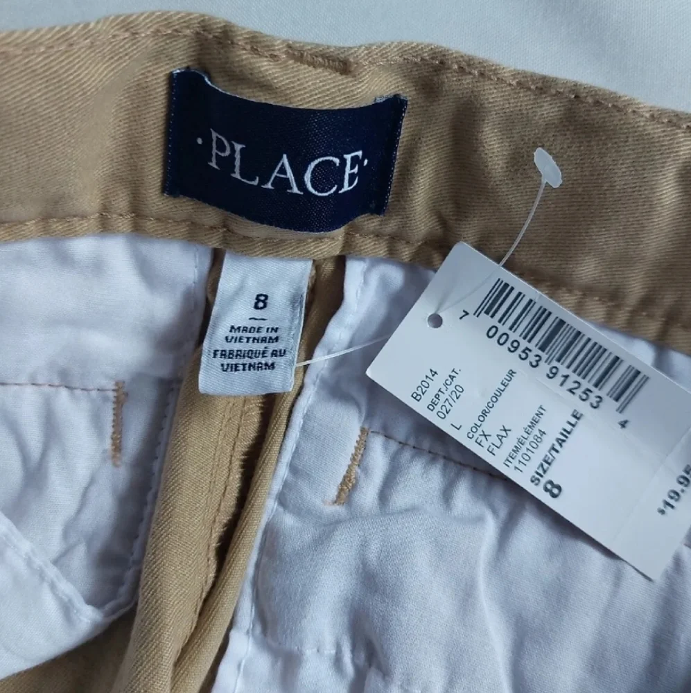 The Children's Place Boys uniform chino Pants adjustable Waist Size 8‎